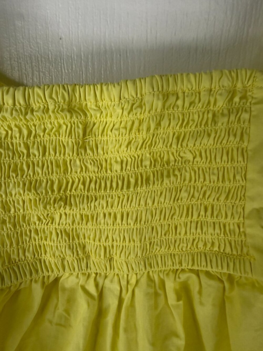 MOTHER The Butterfly Tank Wing It Yellow Embroidered Ruffle Top-M- MSRP $195 - Picture 7 of 11